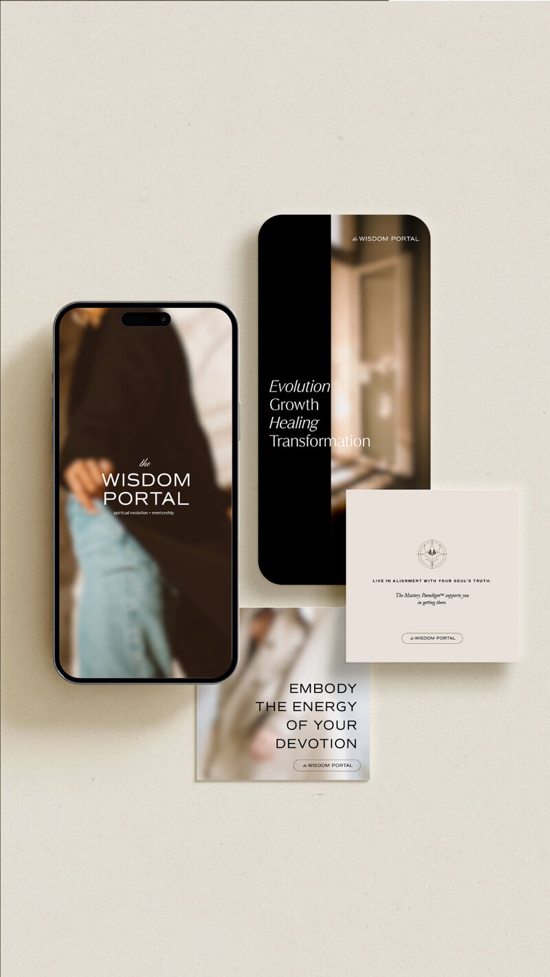 Psychologist brand and website design mockups