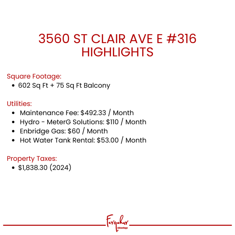 Features - 3560 St Clair Ave E #316