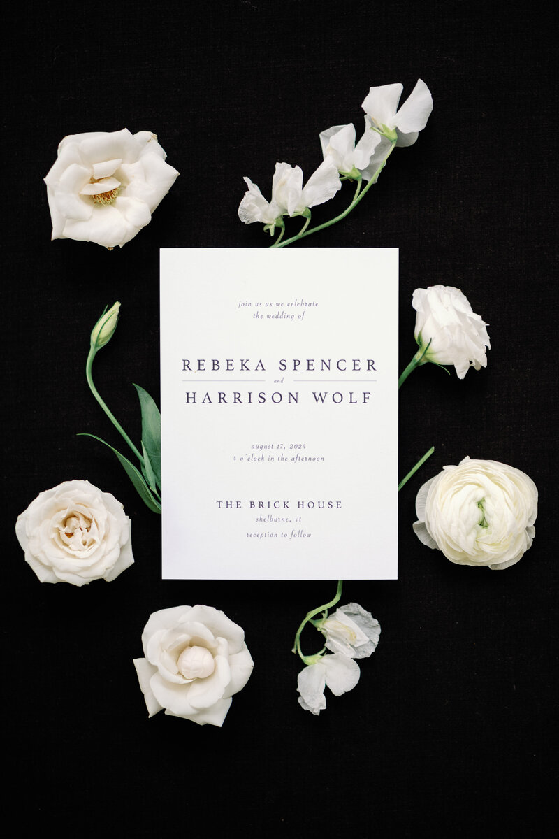 wedding invitation vermont 
