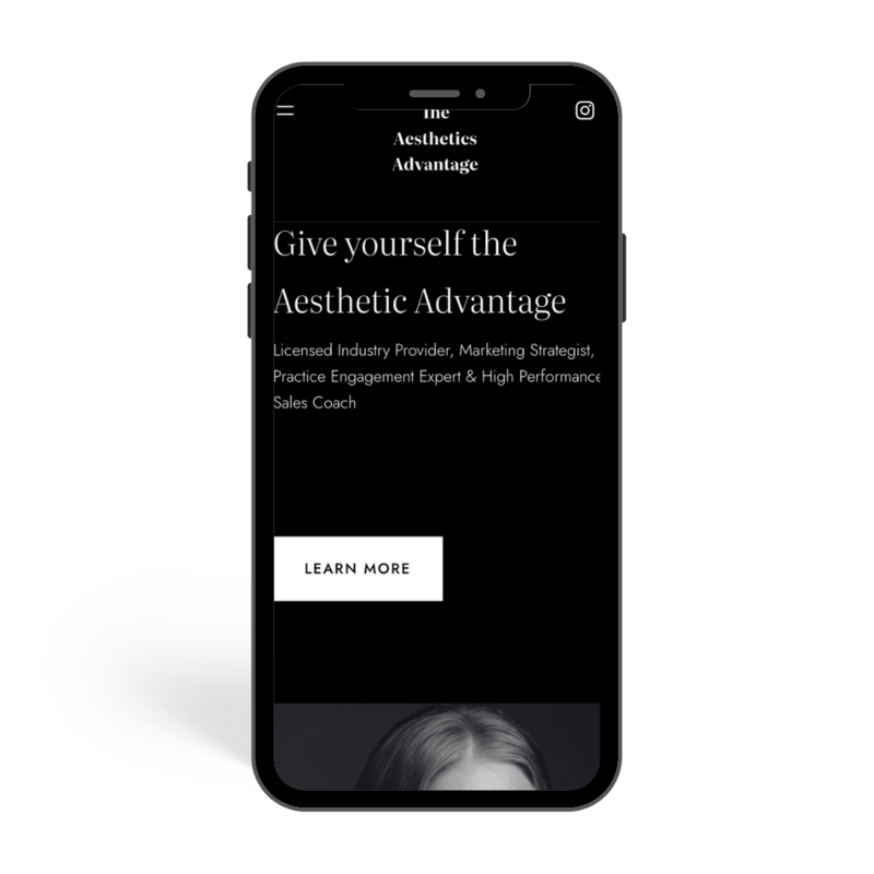 The Aesthetics Advantage Mobile Responsiveness Screen Shot