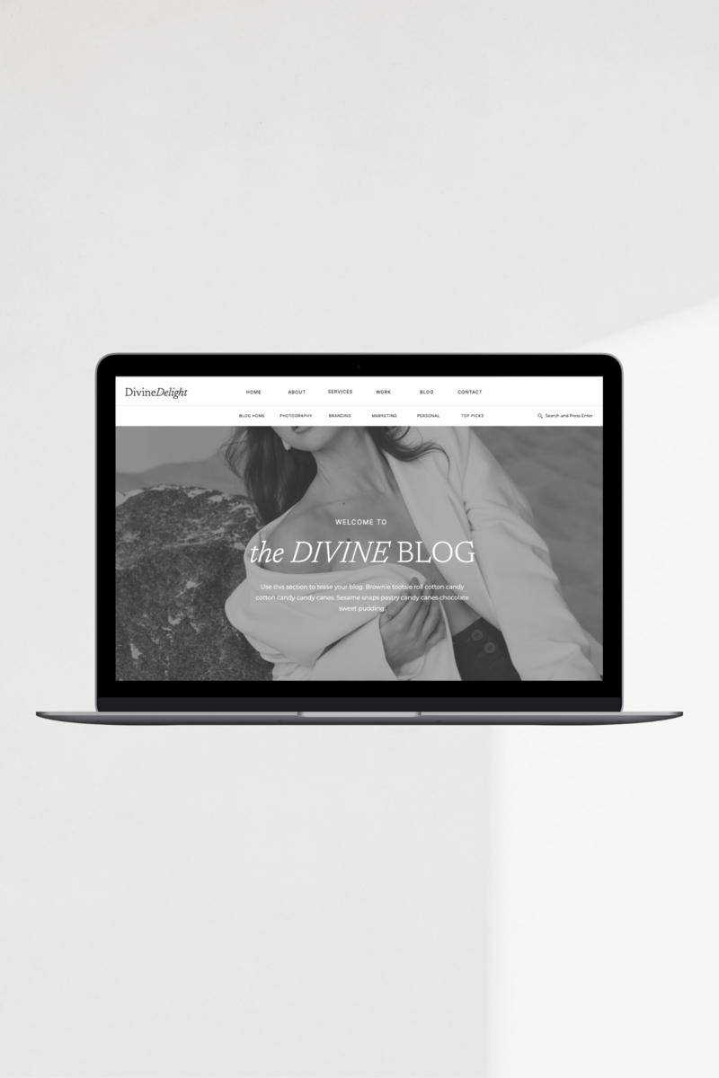Showit Website Template Divine Delight Blog