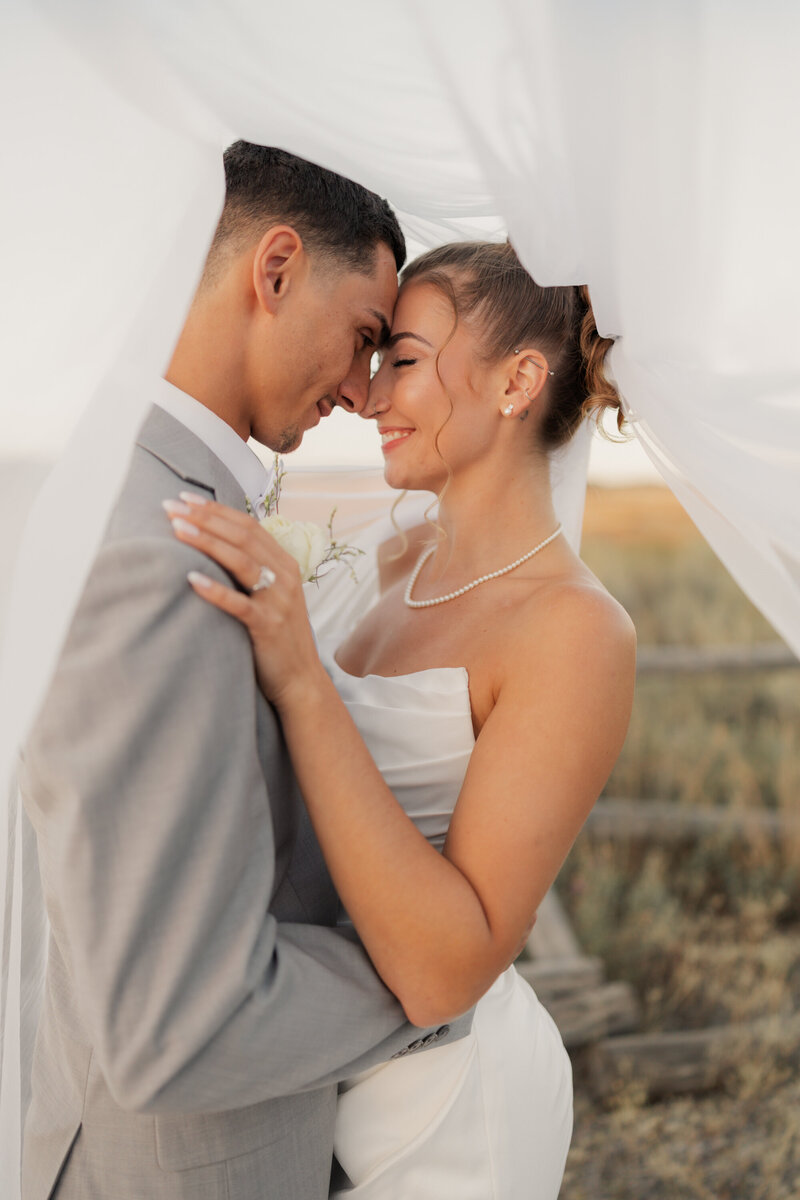 sachin and babi light blue dress Western Chantel Lauren Wedding Gowns