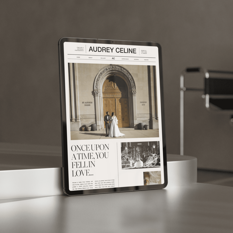 Audrey Celine Showit Ipad