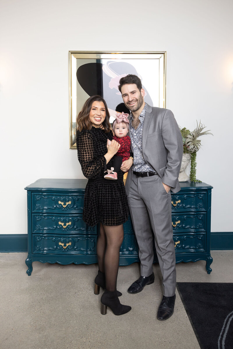 Edelcup family in foyer of completed venue