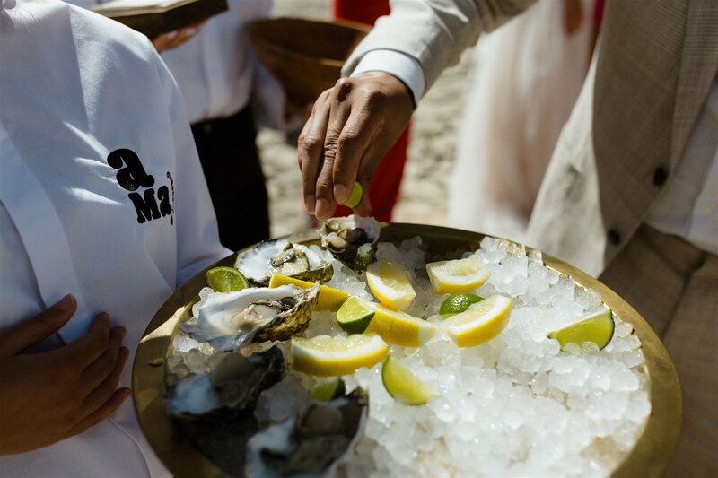 oysters at wedding reception