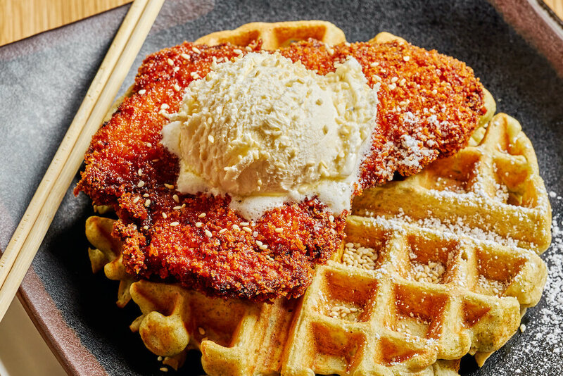 Chicken and waffles served at one of the best restaurants in Tempe