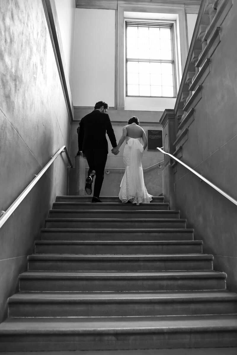 Bride and groom at the Wall Memorial venue