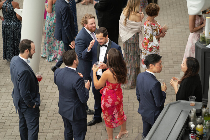 Wedding Guest during cocktail Hour