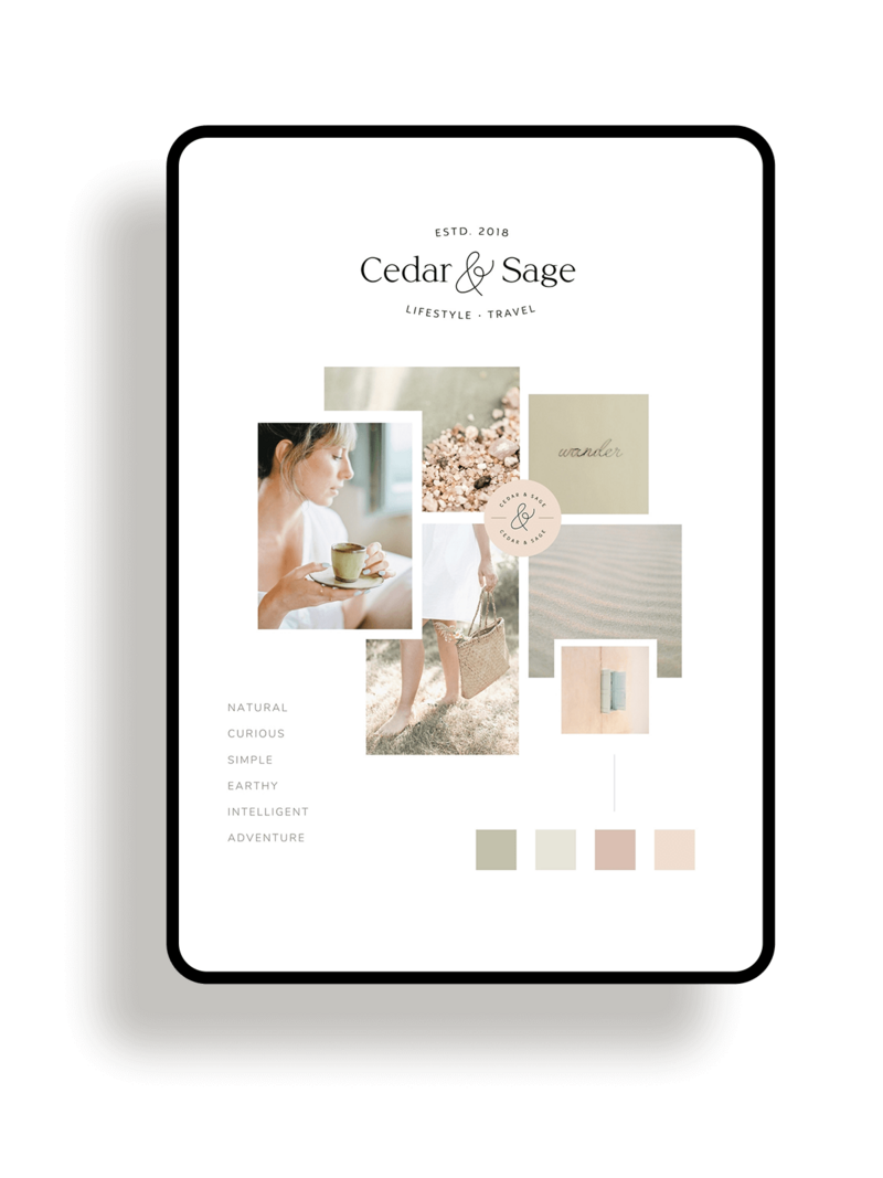 The Explorer Brand Kit with logo, moodboard, color palette, social media templates and icons
