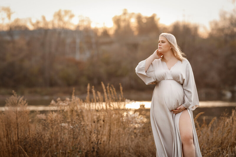 Silk Dress Maternity Boudoir Janesville