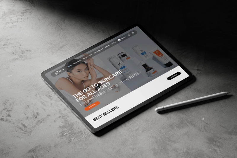 Mobile view of an ecommerce website