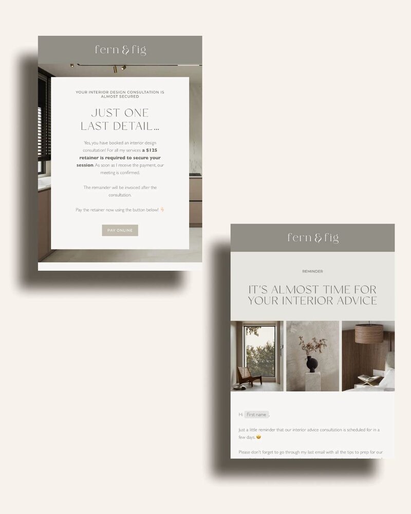 Earthy Flodesk templates for interior designers Fern & Fig 3
