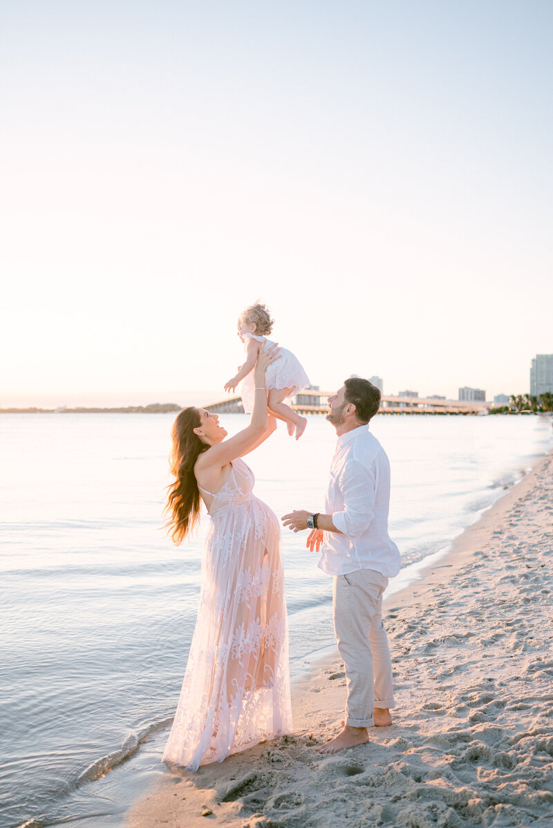 Sunset on the beach by Miami Maternity Photographer