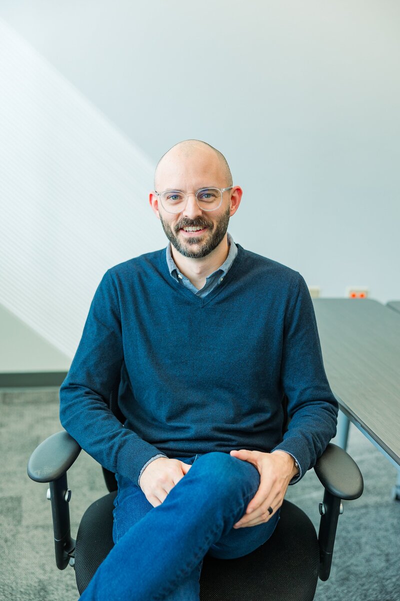 Professional corporate office photography in Charlottesville, VA, capturing modern business environments and team portraits in a sleek, productive setting