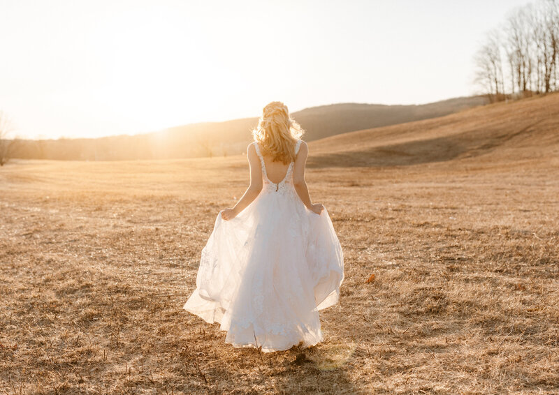 bride at elopement in Northern California