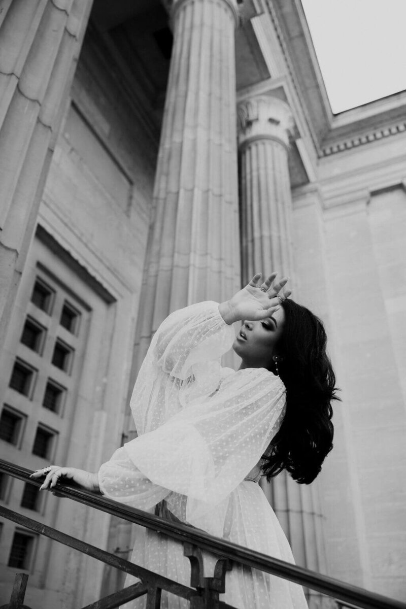 Mobile website layout for editorial wedding photography business