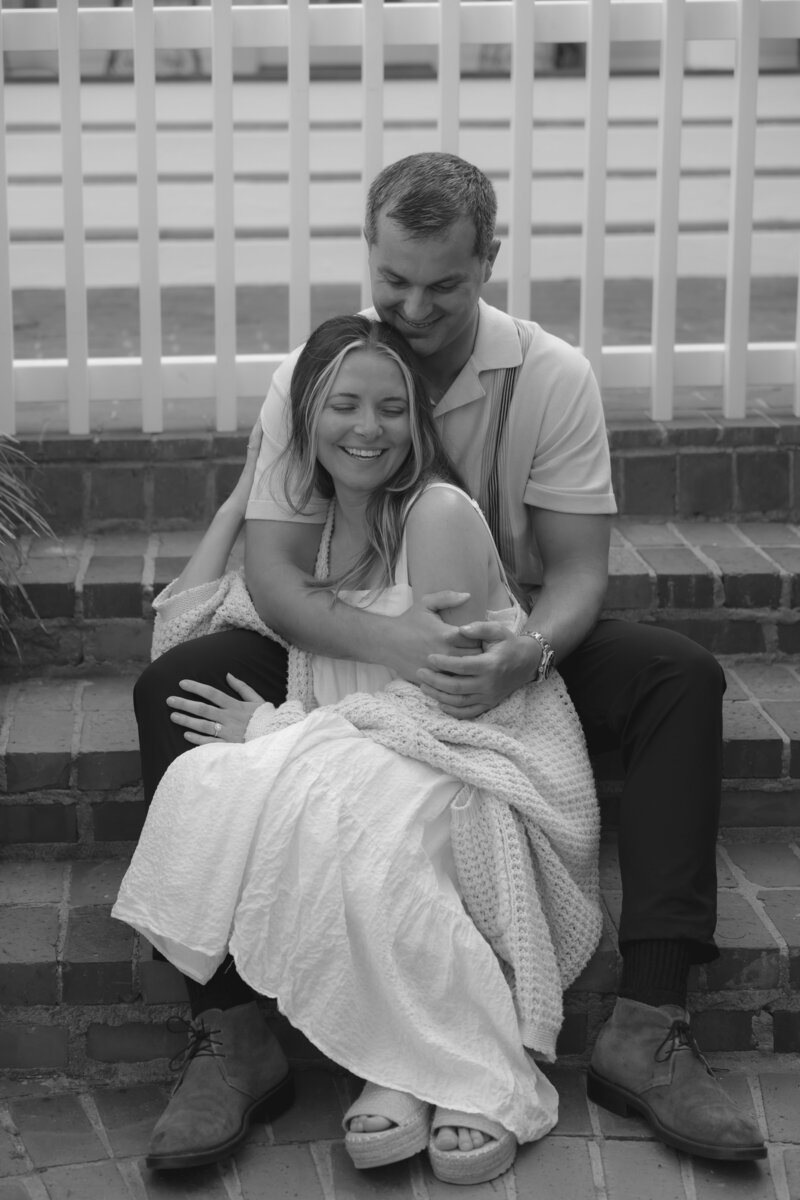 Couple embracing in Texas