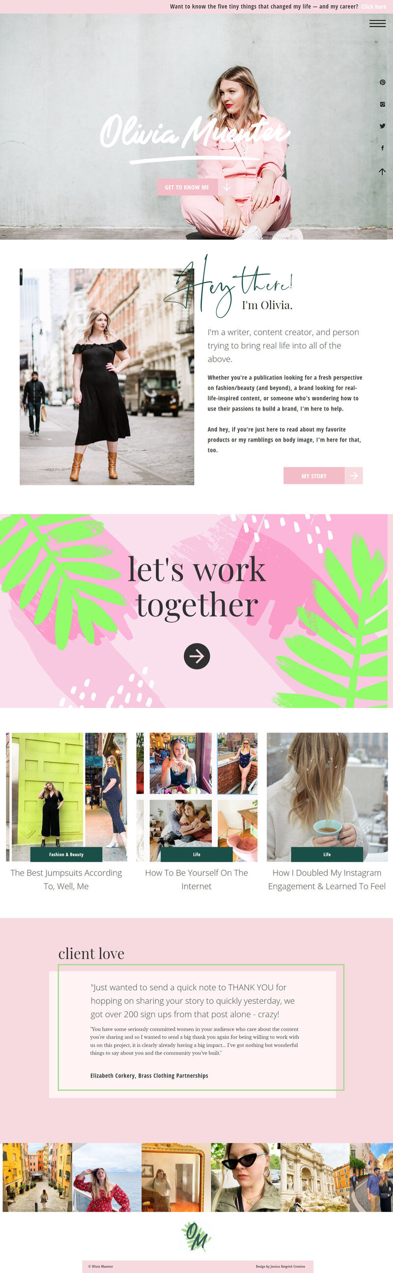 Showit Website Templates By Jessica Gingrich For Female Entrepreneurs