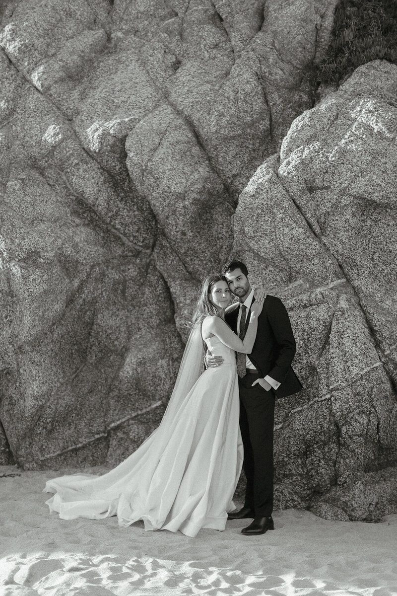 Couple posing at Montara Beach