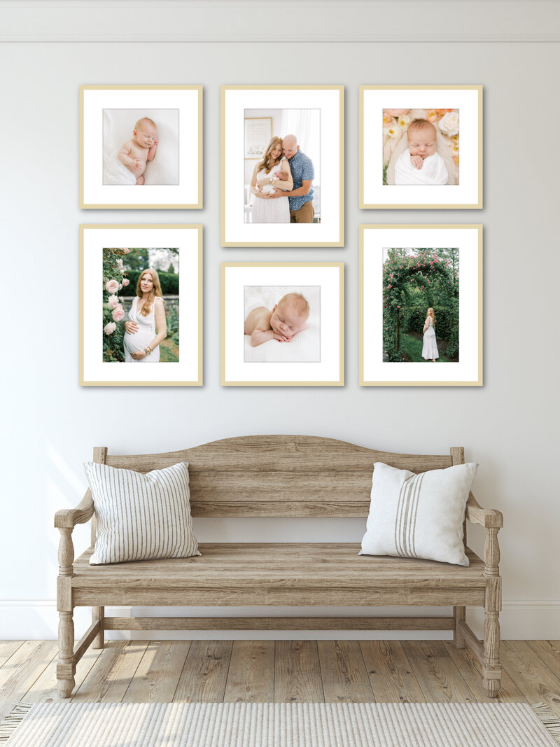wall gallery example by Philadelphia Family Photographer