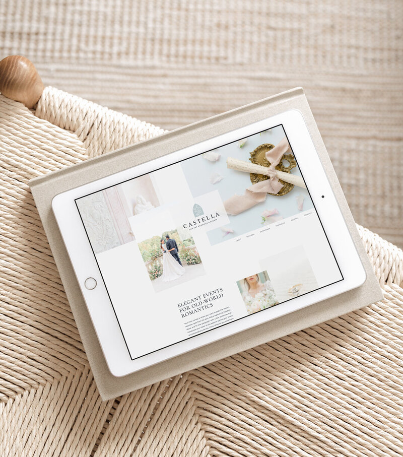 Castella Showit website template for wedding planners