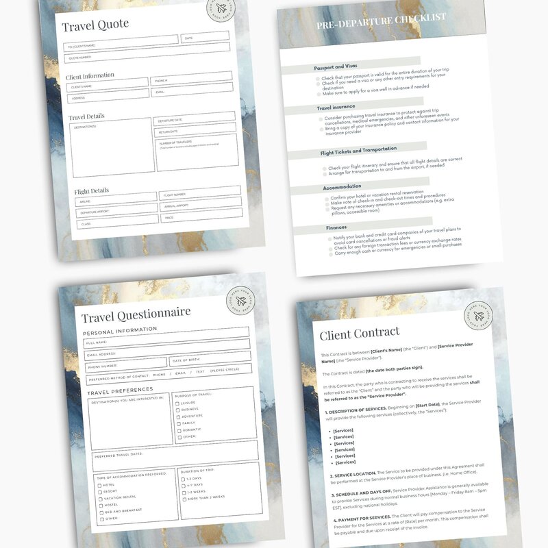 travel agent forms and checklist bundle2
