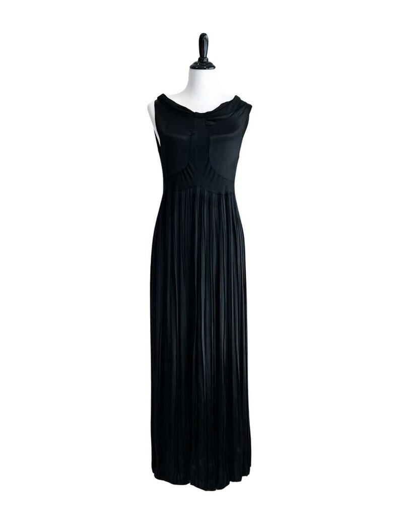 1930'S-Black-Silk-Dress