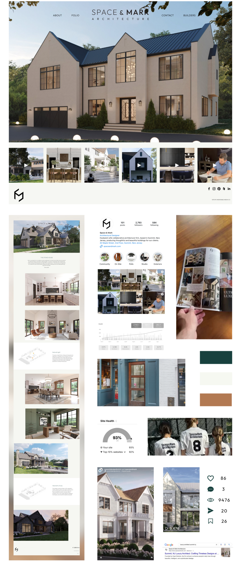 Mood board Collage Colour Palette Instagram Post (1080 x 3000 px)