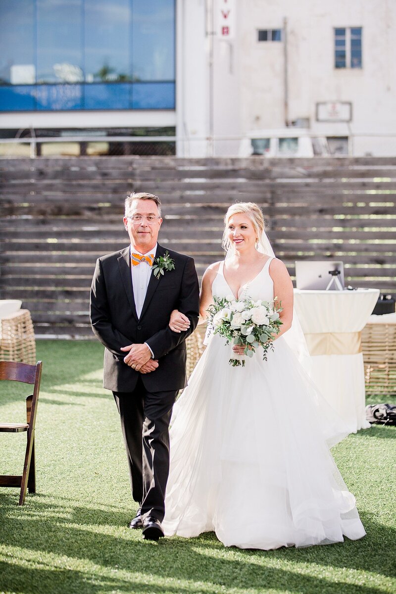 father walking daughter down the aisle by Knoxville Wedding Photographer, Amanda May Photos