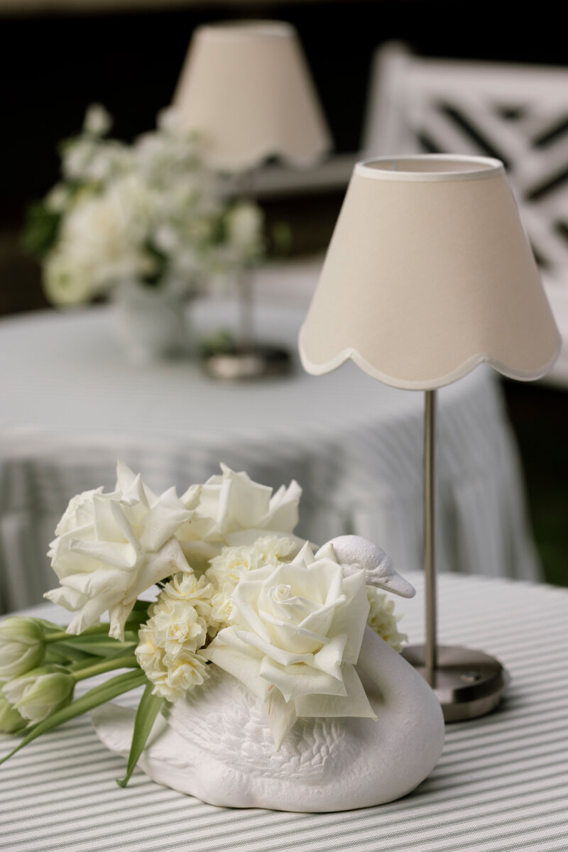 A plinth styled with seasonal wedding flowers from fermanagh flower farm in Warrnambool