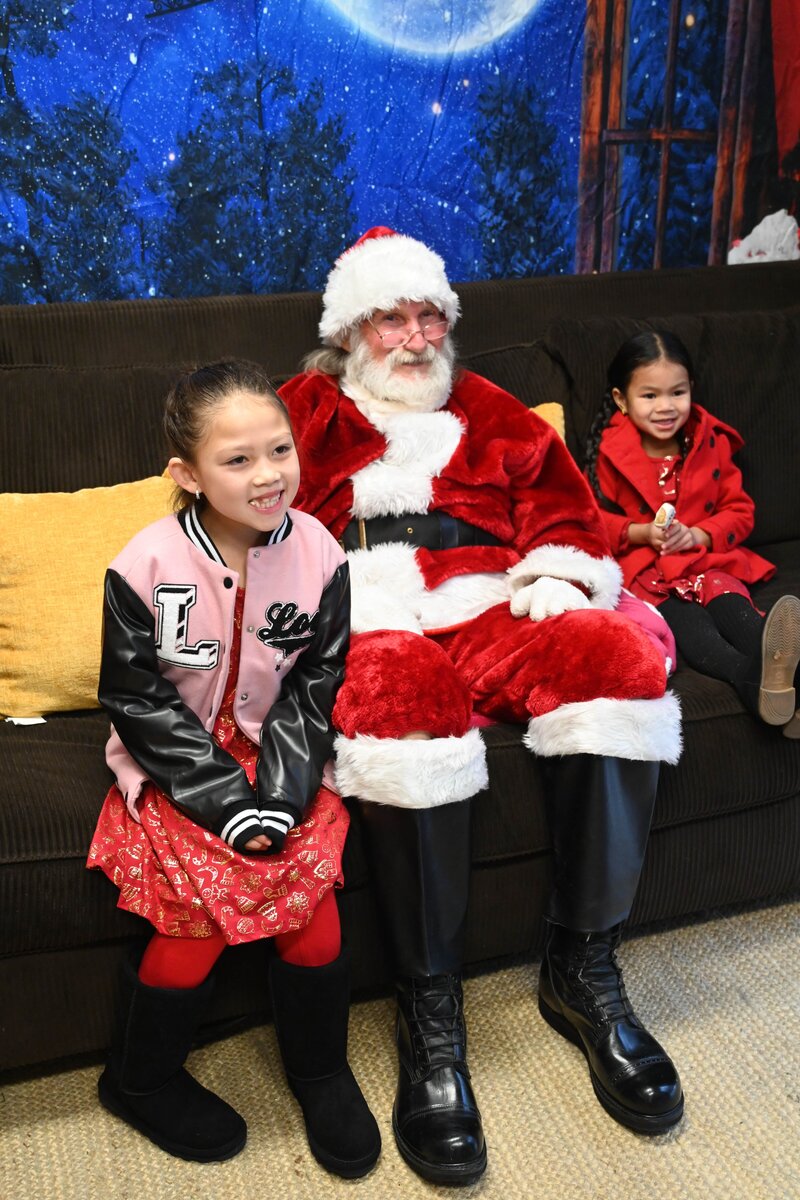 little girl with Santa