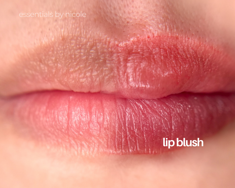 Before and after showing lip blush results on cool-toned natural lips
