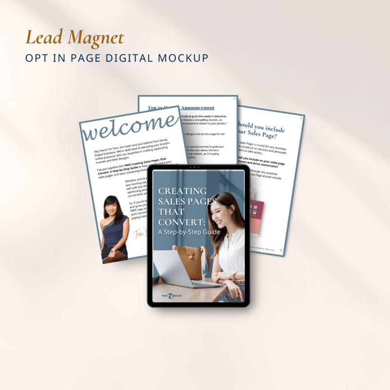 Tere Devoy_Opt In Lead Magnet Page Mockup Creation Service