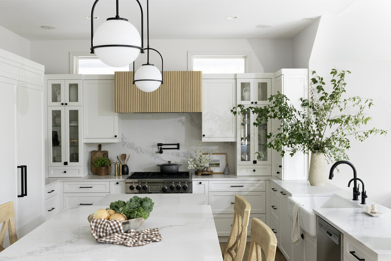 Interior design rendering of a kitchen by Ashley de Boer Interiors.