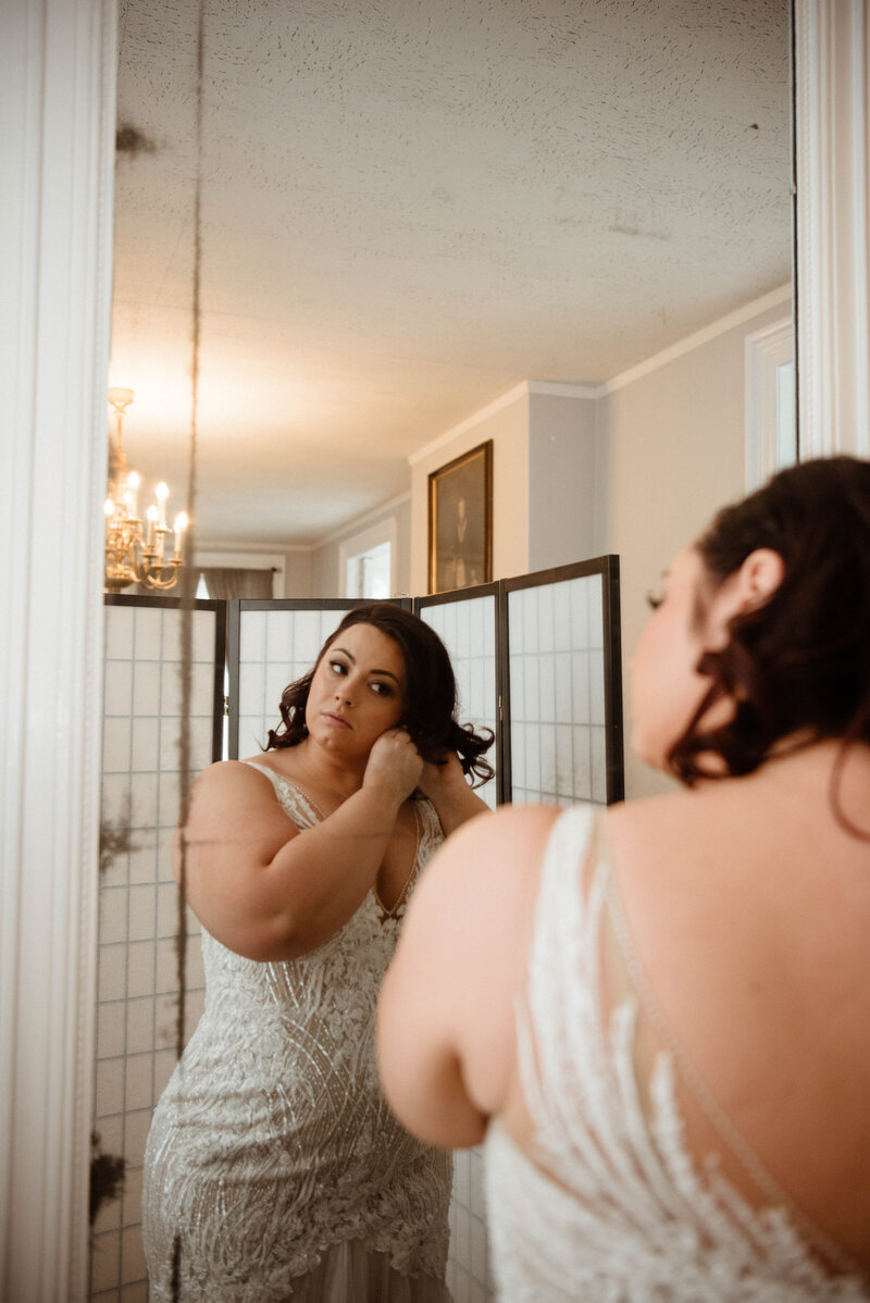 Bride getting ready