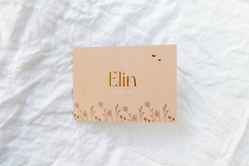 Dubbel-geboortekaartje-meisje-Elin-met-bloemetjes-en-vlinders-8