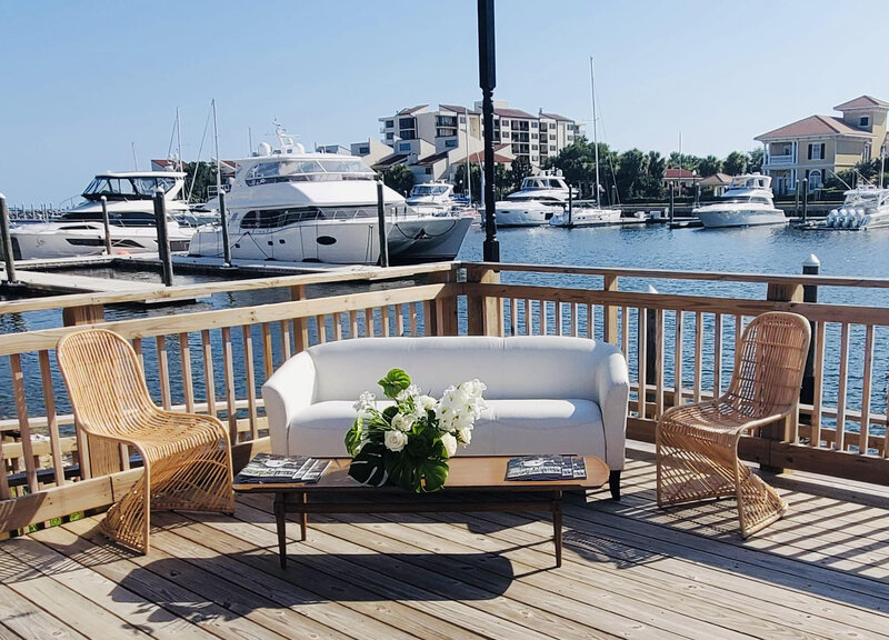 Venue Deck for Garden & Gun Lounge Station at Palafox Wharf Waterfront Venue