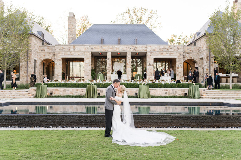 Bride and groom's outdoor wedding ceremony  at private residence in Franklin, TN backyard.