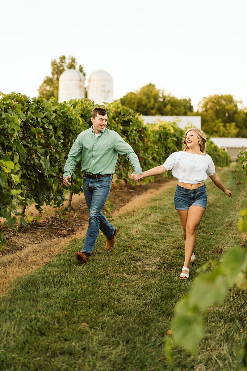 Vineyard Engagement Session at Crown Winery in Humbolt, Tn