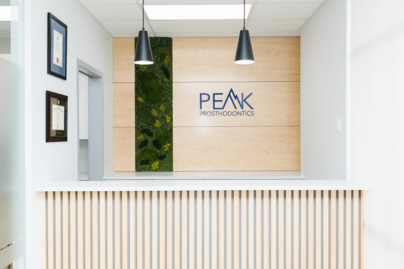 Reception area of Peak Prosthodontics clinic