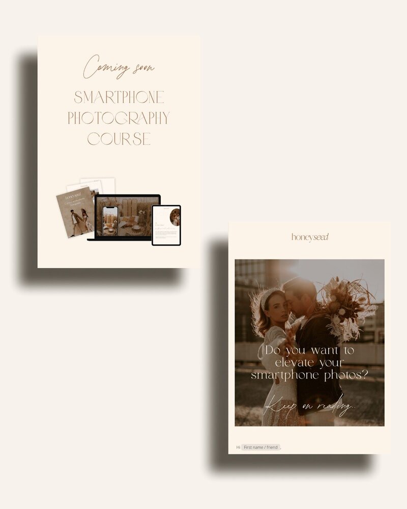 Boho Flodesk email templates for photographers Honey Seed 6