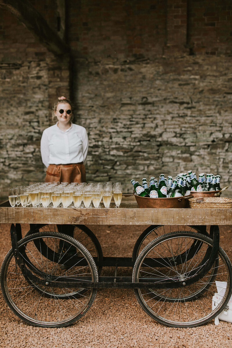 Drinks cart at Dewsall Court