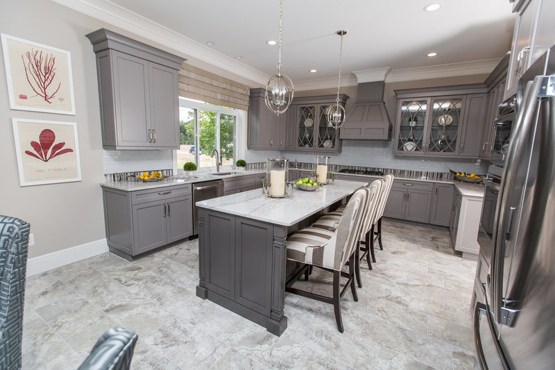 open kitchen with island