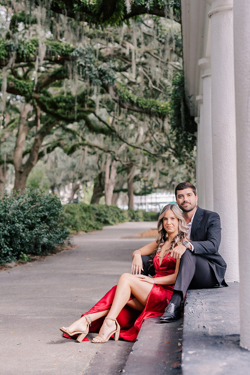 engagement bride and groom savannah georgia