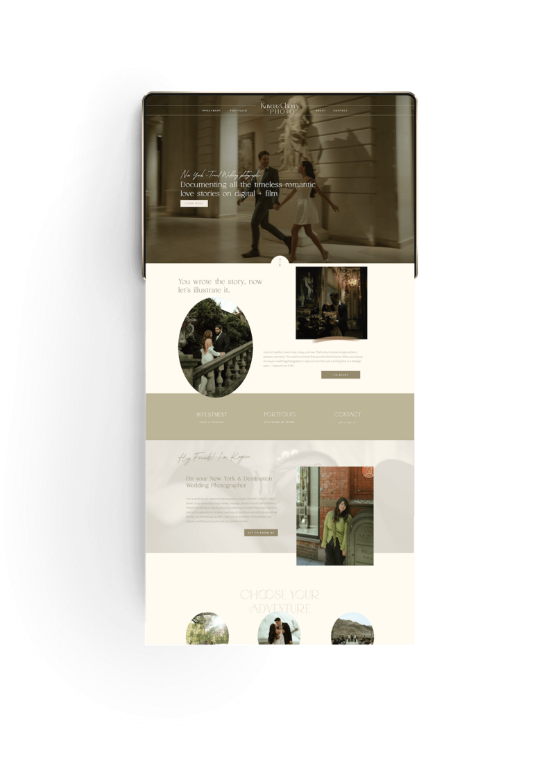 Showit website Kaycee Cherry Photo