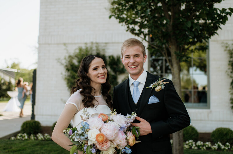 Bride and groom wedding portrait South Bend