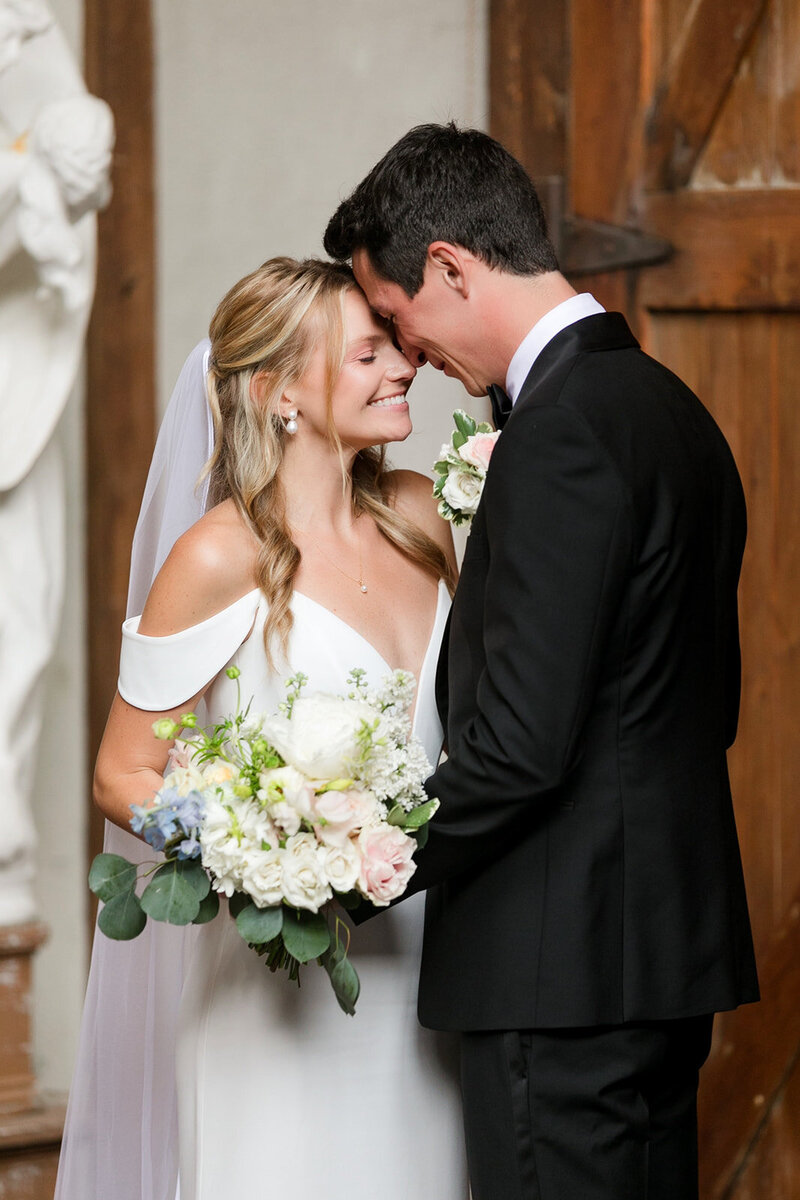 bride and groom enjoy moment after weddding