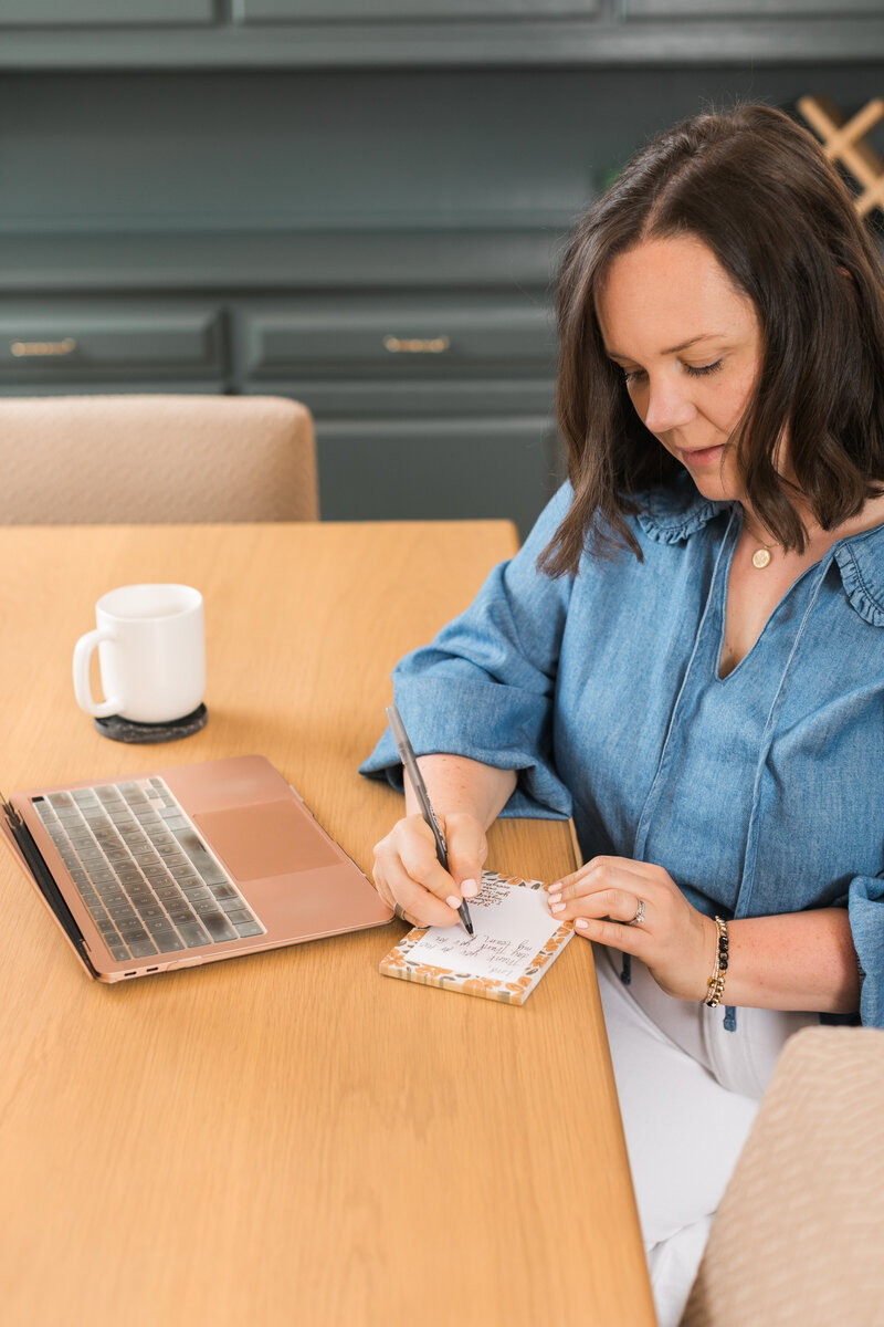 woman working on a laptop