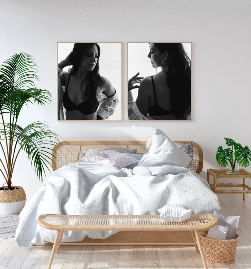 Quaity wall art products available in our Arvada Boudoir photography studio