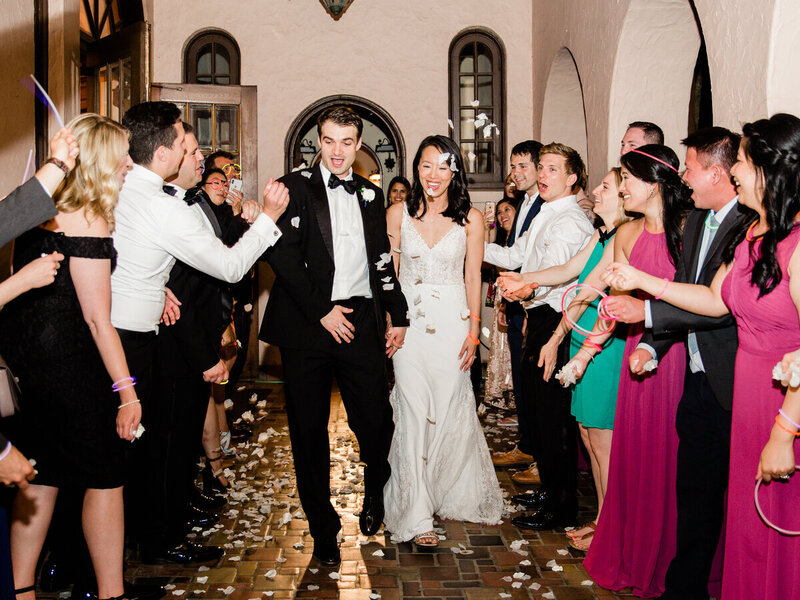 Houston bride and groom wedding departure
